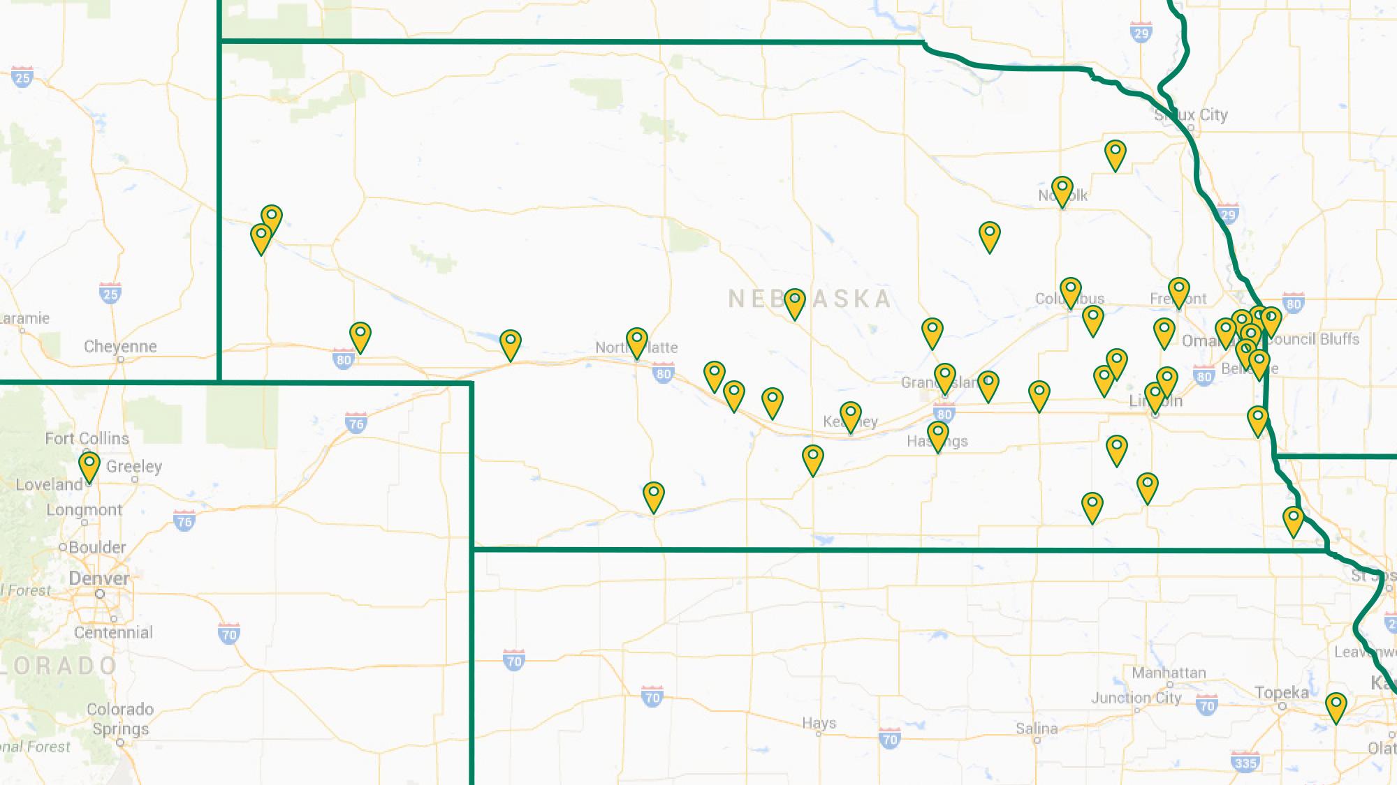 80 Runza® Locations