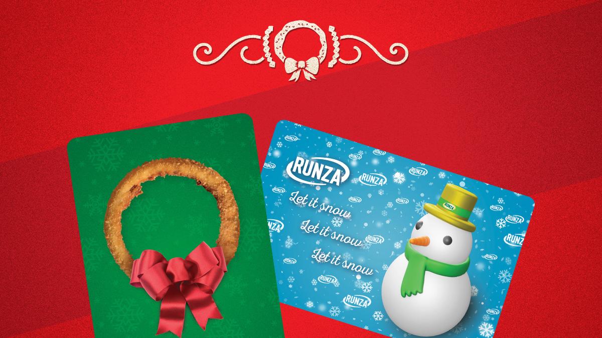 Runza® Wreath and Snow Man Gift Cards