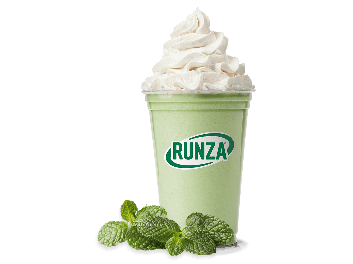 Mint Shake with mint leaves